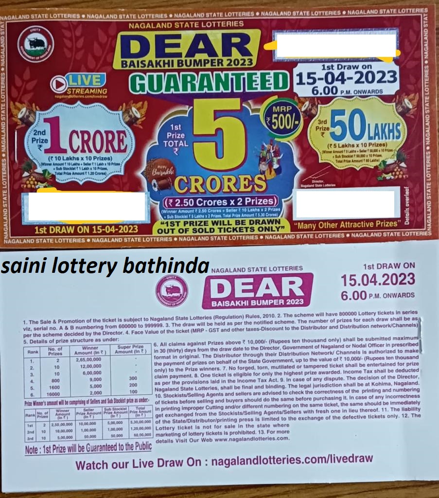 Saini Lottery Agency